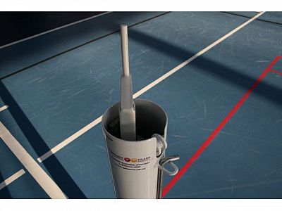 Tenisové sloupky (KOMAXIT) prům.102 mm + pouzdra a víčka, (CERTIFIKÁT) - pouze interiér