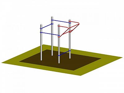 Cvičební hrazdy s jednou vysunutou WK05, Workoutový prvek