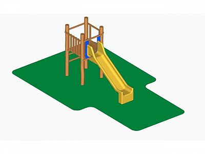 DHA05 - Věž se skluzavkou, varianta 2 (v pádu do 1.3 m)