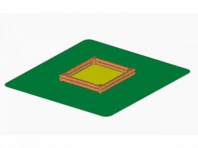DHA04 - Pískoviště 2x2 m s plachtou, vodorovná konstrukce