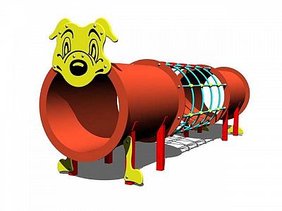 Prolézačka PEJSEK střední (2 prolézací tunely + 1 lanový tunel)