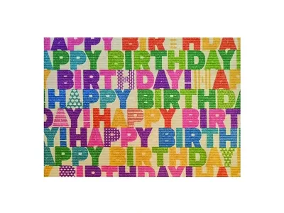 Balící papír přírodní Happy Birthday