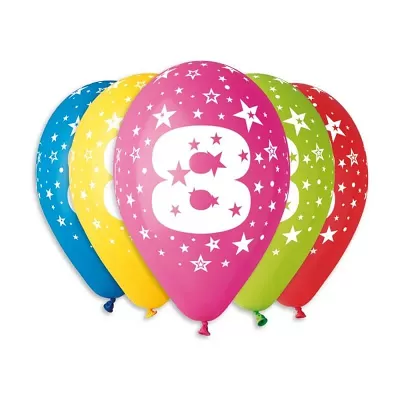 Latexový balonek číslo 8 - 30 cm