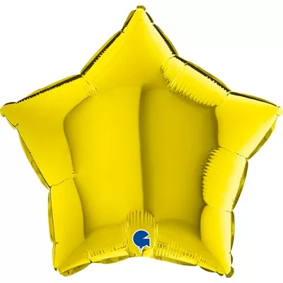 Foliový balonek hvězda žlutá 46 cm