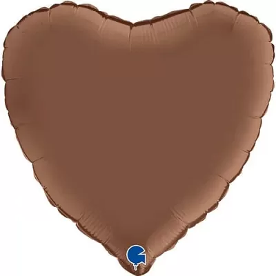 Foliový balonek srdce čokoládové 46 cm
