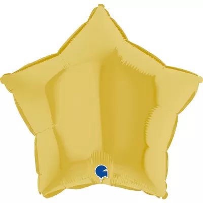 Foliový balonek hvězda pastelově žlutá 46 cm