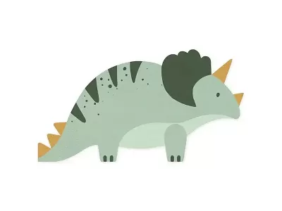 Papírové ubrousky dinosaurus Triceratops 12ks
