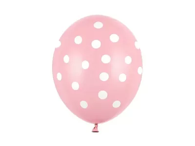 Latexový balonek s puntíky světle růžový 30 cm