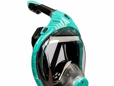 Šnorchlovací maska, tyrkysová, celoobličejová, velikost S/M