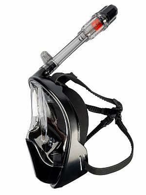 Šnorchlovací maska, černá, celoobličejová, velikost L/XL