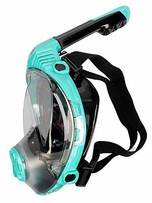 Šnorchlovací maska, tyrkysová, celoobličejová, velikost L/XL
