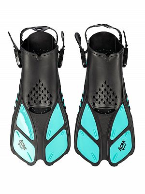 Šnorchlovací set 3 v 1, TYRKYSOVÝ, L/XL, ploutve 42-47, maska, šnorchl