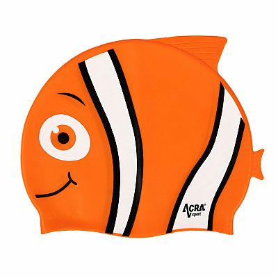 Dětská plavecká koupací čepice, NEMO, oranžová
