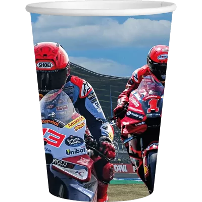 Papírové kelímky Moto GP 250ml - 8ks