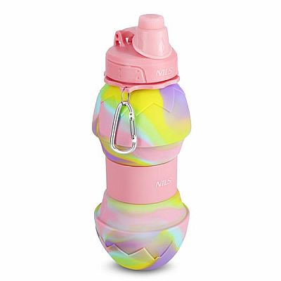 Skládací silikonová láhev NILS Camp NC4102 700ml růžová