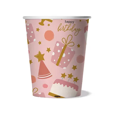 Papírové kelímky Rosegold dort 8ks