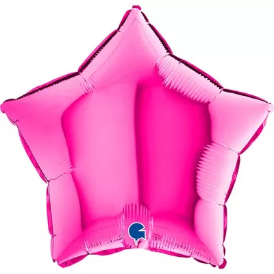 Foliový balonek hvězda zářivě růžová 46 cm