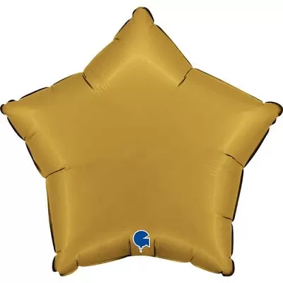 Foliový balonek hvězda saténově zlatá 46 cm
