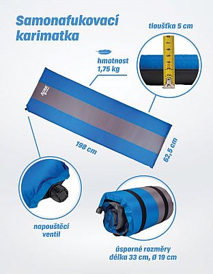Karimatka samonafukovací 5cm L43