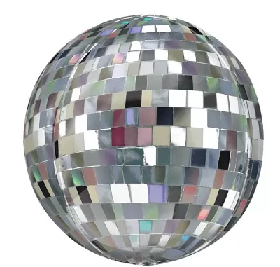 Fóliový balonek 3D třpytivá Disco koule 40cm