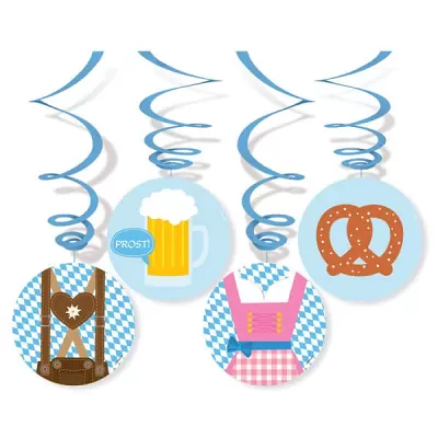Závěsné spirály Oktoberfest 4ks
