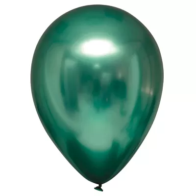 Dekorační chromový balonek Zelený 30 cm - 50 ks