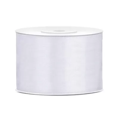 Saténová stuha bílá 5 cm x 25 m
