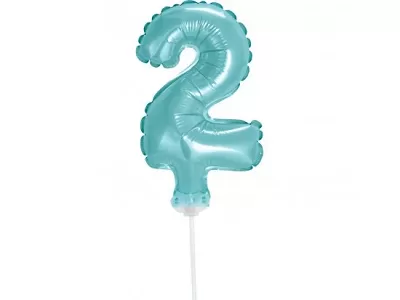 ČÍSLICE NA DORT nafukovací - 2 modrá, 13cm