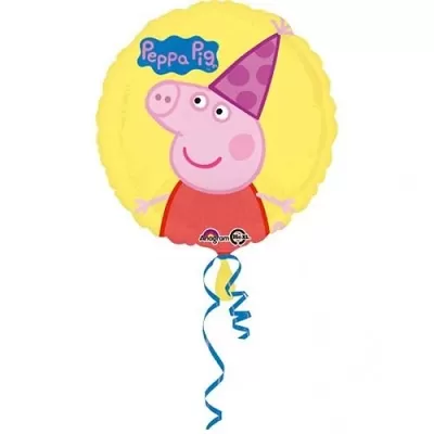 Foliový balonek Prasátko Peppa - žlutý 43 cm