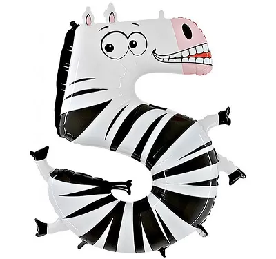 ANIMALOONS 5 ZEBRA 95cm