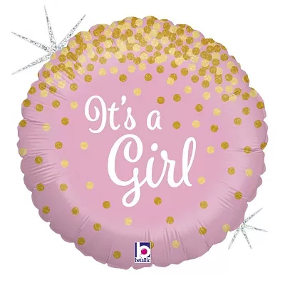 Fóliový balónek Its a Girl Třpytivý 46cm