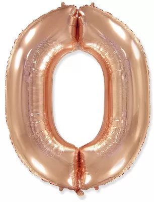 Foliová číslice - rosegold 0 102cm