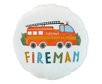 Fóliový balónek kulatý - Hasiči - Fireman 46 cm