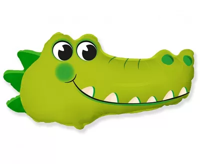 Fóliový balónek hlava - Krokodýl 61 cm