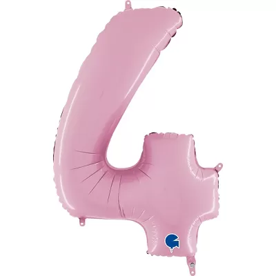 Číslice 4 pastelová růžová (66cm,26")