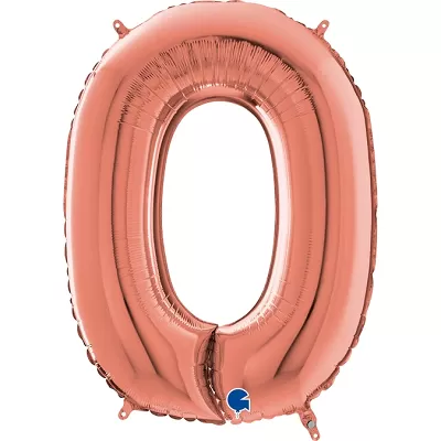 Číslice 0 rose gold (66cm,26")