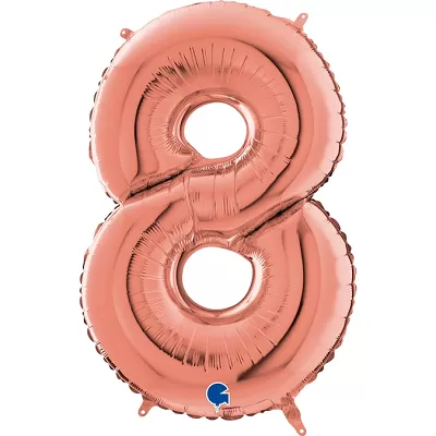 Číslice 8 rose gold (66cm,26")