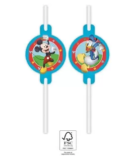 EKO papírová brčka Mickey Mouse - Rock the House 4ks