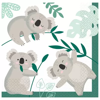 Papírové ubrousky - Koala 16 ks, 33 x 33 cm