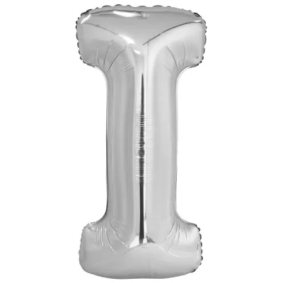 Foliové písmeno I stříbrné 114 cm