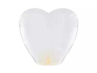 Lampion štěstí "bílé srdce"