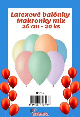 Latexové balonky - Makronky mix 20 ks