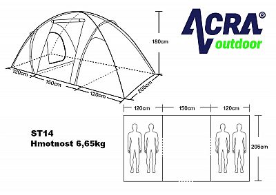 BROTHER ST14 Rodinný stan pro 4 osoby