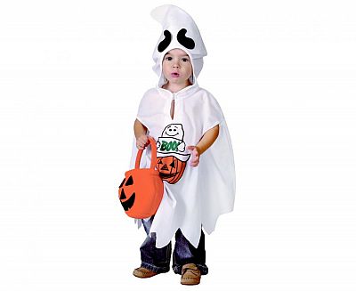 Halloween dětský kostým roztomilý duch vel. 92/104 cm
