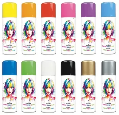 Barevný lak na vlasy smývatelný 125 ml - žlutý