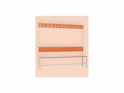 Šatní lavice s věšáky - 1800 x 1500 x 430 mm