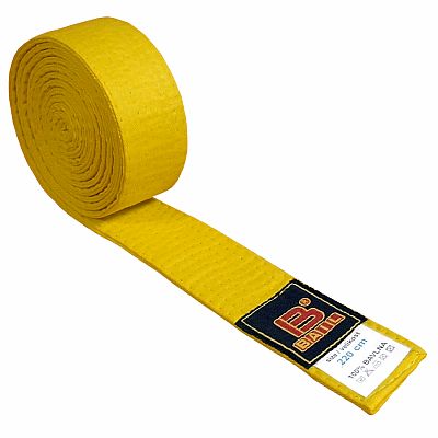 Karate pásek BAIL ŽLUTÝ, Bavlna