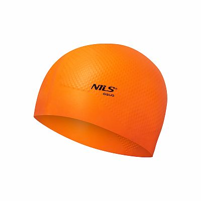 Silikonová čepice NILS Aqua NQC Dots oranžová