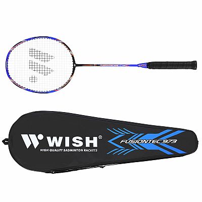 Badmintonová raketa WISH Fusiontec 973 modro-černá