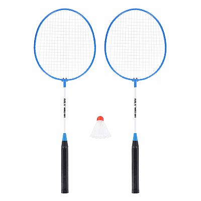 Sada 2 badmintonových raket a nylonové letky NILS NRZ001 modrá